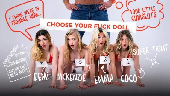 Pervz | Polar Opposites: Four Petite Blondes Vs Huge Director (pervcasting) (Emma Rosie, Coco Lovelock, Danny Mountain)